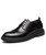 Black retro brogue leather derby dress shoe 01