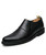 Black stripe sewed from side slip on dress shoe 01