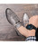 Grey snake skin pattern buckle leather slip on dress shoe 09