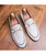 White texture pattern leather slip on dress shoe 09