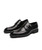 Men's black croc pattern monk strap leather slip on dress shoe 09