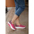 Red knitting style casual rocker bottom shoe sneaker 10