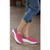 Red knitting style casual rocker bottom shoe sneaker 11