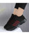 Women's black red flyknit texture pattern shoe sneaker 02