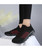 Women's black red flyknit texture pattern shoe sneaker 03