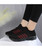 Women's black red flyknit texture pattern shoe sneaker 05