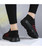 Women's black red flyknit texture pattern shoe sneaker 06