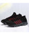 Women's black red flyknit texture pattern shoe sneaker 07