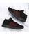 Women's black red flyknit texture pattern shoe sneaker 08