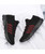 Women's black red flyknit texture pattern shoe sneaker 09