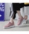 Pink mesh hollow cut flyknit texture pattern shoe sneaker 02