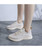 Women's beige flyknit texture pattern shoe sneaker 09