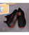 Women's black red flyknit texture pattern shoe sneaker 08