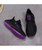 Women's black purple flyknit texture pattern shoe sneaker 10