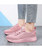 Women's pink flyknit mesh texture pattern shoe sneaker 02