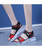 Red canvas velcro slip on shoe sandal 05