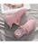 Women's pink stripe flyknit texture pattern lace shoe sneaker 08