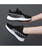 Women's black stripe flyknit texture patternshoe sneaker 02