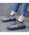 Women's black leopard print flyknit texture pattern shoe sneaker 04