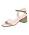 Green slip on shoe sandal in plain 01
