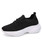 Women's black mesh vamp flyknit texture pattern shoe sneaker 01