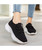Women's black mesh vamp flyknit texture pattern shoe sneaker 02