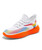 Women's white orange multi color drawstring shoe sneaker 01