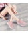 Women's pink mix color flyknit letter print shoe sneaker 05