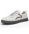 Women's beige grey sewed effect shoe sneaker in plain 01