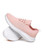 Pink flyknit stripe texture sock like entry shoe sneaker