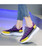 Women's purple mix color flyknit texture pattern shoe sneaker 06