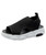 Black open-toed slip on platform shoe 01