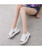 White open-toed slip on platform shoe 08