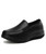 Women's black simple plan slip on rocker bottom shoe sneaker 01