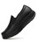 Women's black simple plan slip on rocker bottom shoe sneaker 12