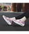 Women's pink weave pattern low cut rocker bottom shoe sneaker 07