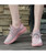 Women's pink mix color flyknit print shoe sneaker 03