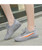 Women's grey mix color flyknit print shoe sneaker 03