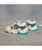Women's green mix color mesh vamp shoe sneaker 09