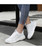 Women's white simple plain mesh vamp shoe sneaker 05