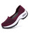 Women's purple hollow low cut slip on double rocker bottom sneaker 15