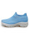 Women's blue stripe slip on double rocker bottom sneaker 16