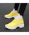 Women's yellow stripe slip on double rocker bottom sneaker 02