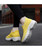 Women's yellow stripe slip on double rocker bottom sneaker 11