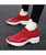 Women's red stripe slip on double rocker bottom sneaker 02