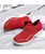 Women's red stripe slip on double rocker bottom sneaker 13