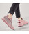 Pink flyknit pattern letter print on side shoe sneaker 03