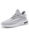 Grey stripe flyknit pattern lace up shoe sneaker 01