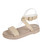 Beige ankle strap buckle shoe sandal in plain 01