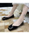 Black square buckle silp on shoe sandal 02